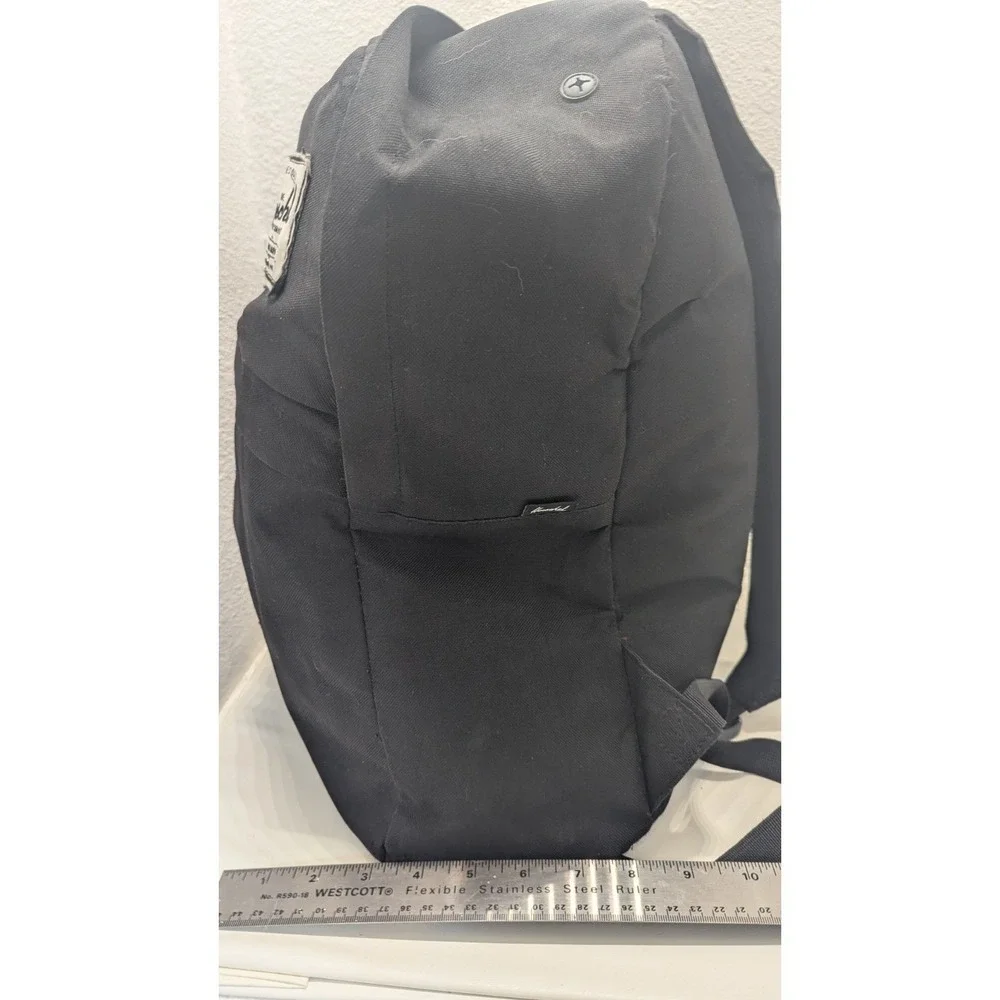 Herschel Charcoal Grey black  Backpack  red white  lining  as is